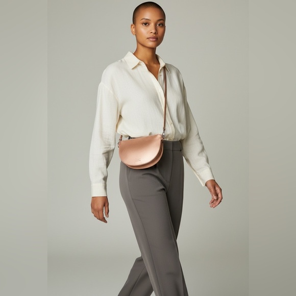 ZAC Zac Posen Handbags - Zac Posen  Celia Rose Gold Metallic Mini Crossbody Bag